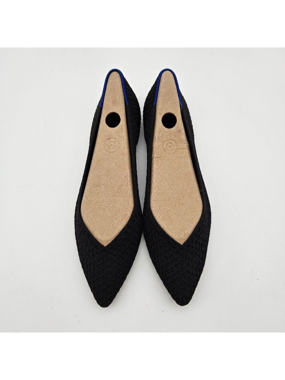 Rothys The Point Black Honeycomb Slip On Flats Womens Sz 8 NEW